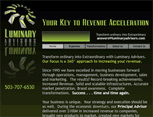 Tablet Screenshot of luminaryadvisors.com